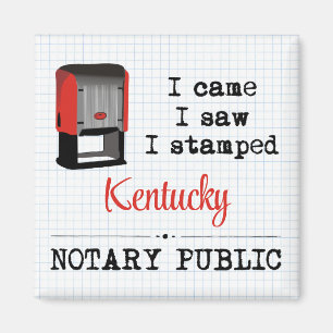 Came Saw Stamped Notional Public Kentucky Magneet