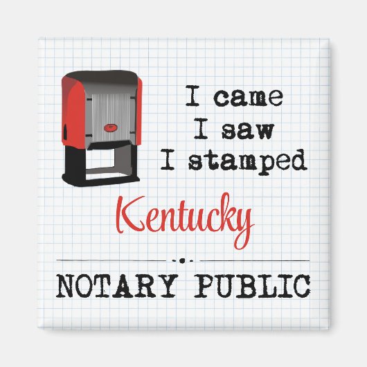 Came Saw Stamped Notional Public Kentucky Magneet (Voorkant)
