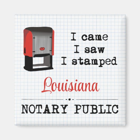 Came Saw Stamped Notional Public Louisiana Magneet (Voorkant)
