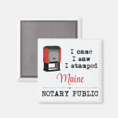 Came Saw Stamped Notional Public Maine Magneet (Voorkant / Achterkant)