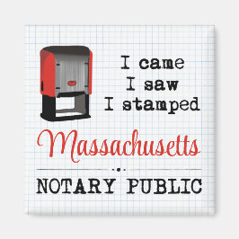 Came Saw Stamped Notional Public Massachusetts Magneet