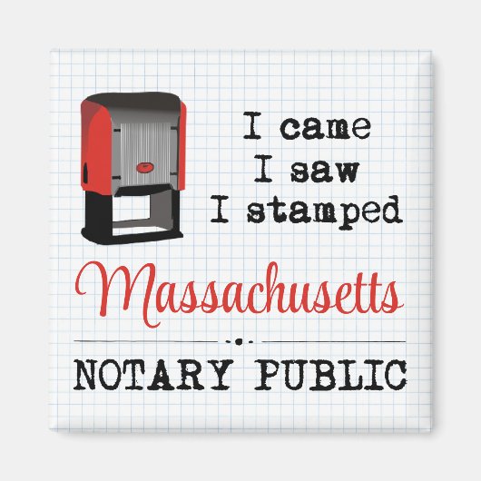 Came Saw Stamped Notional Public Massachusetts Magneet (Voorkant)
