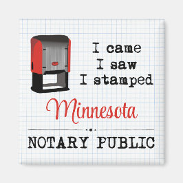 Came Saw Stamped Notional Public Minnesota Magneet