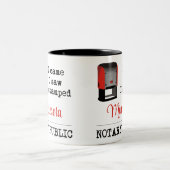 Came Saw Stamped Notional Public Minnesota Tweekleurige Koffiemok (Center)