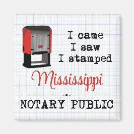 Came Saw Stamped Notional Public Mississippi Magneet