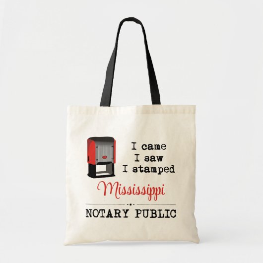 Came Saw Stamped Notional Public Mississippi Tote Bag (Voorkant)