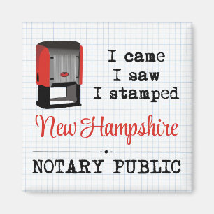 Came Saw Stamped Notional Public New Hampshire Magneet