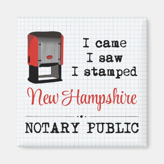 Came Saw Stamped Notional Public New Hampshire Magneet (Voorkant)
