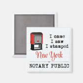 Came Saw Stamped Notional Public New York Magneet (Voorkant / Achterkant)