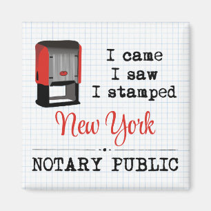 Came Saw Stamped Notional Public New York Magneet