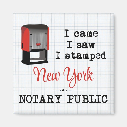 Came Saw Stamped Notional Public New York Magneet (Voorkant)