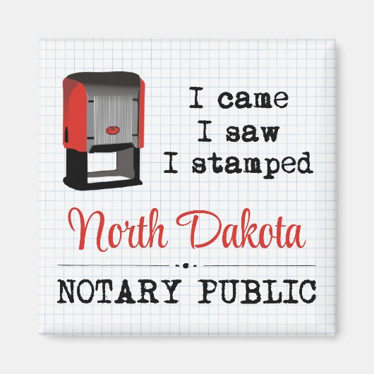 Came Saw Stamped Notional Public North Dakota Magneet (Voorkant)