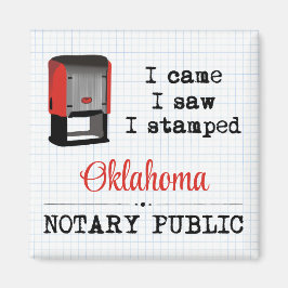 Came Saw Stamped Notional Public Oklahoma Magneet