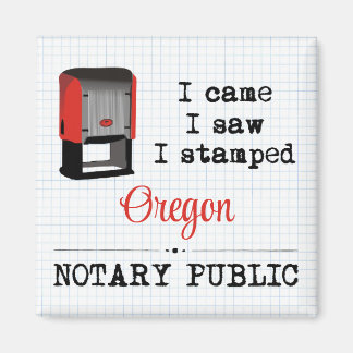 Came Saw Stamped Notional Public Oregon Magneet