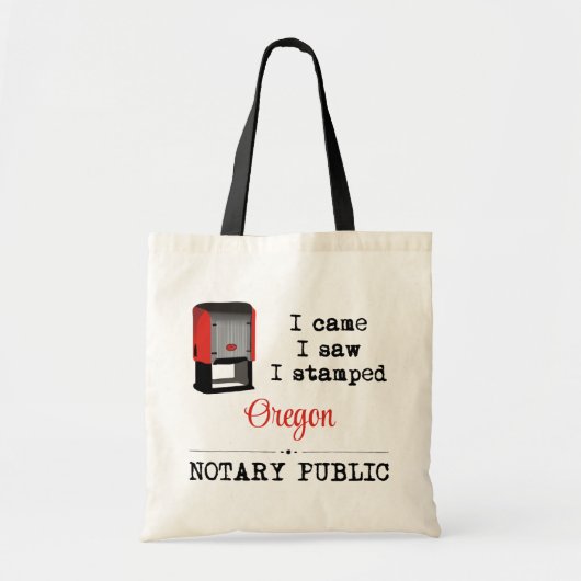 Came Saw Stamped Notional Public Oregon Tote Bag (Voorkant)