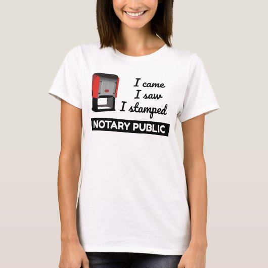 Came Saw Stamped Notional Public Red Stamp T-shirt (Voorkant)