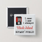 Came Saw Stamped Notional Public Rhode Island Vierkante Button 5,1 Cm (Voorkant /achterkant)