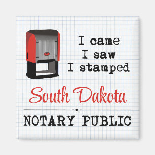 Came Saw Stamped Notional Public South Dakota Magneet