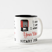 Came Saw Stamped Notional Public Stamp Gepersonali Tweekleurige Koffiemok (Voorkant rechts)