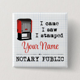 Came Saw Stamped Notional Public Stamp Gepersonali Vierkante Button 5,1 Cm