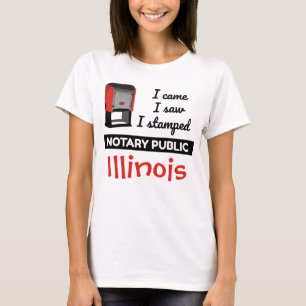 Came Saw Stamped Notional Public Stamp Illinois T-shirt