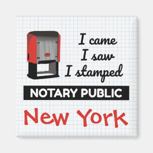 Came Saw Stamped Notional Public Stamp New York Magneet