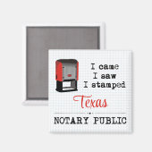 Came Saw Stamped Notional Public Texas Magneet (Voorkant / Achterkant)