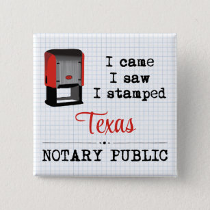Came Saw Stamped Notional Public Texas Vierkante Button 5,1 Cm