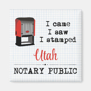 Came Saw Stamped Notional Public Utah Magneet