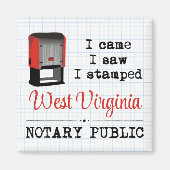Came Saw Stamped Notional Public West Virginia Magneet (Voorkant)