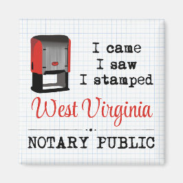 Came Saw Stamped Notional Public West Virginia Magneet