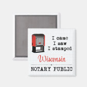 Came Saw Stamped Notional Public Wisconsin Magneet (Voorkant / Achterkant)