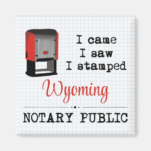 Came Saw Stamped Notional Public Wyoming Magneet (Voorkant)