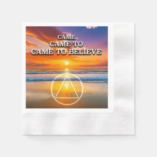 Came To Believe Recovery Slogan Sunrise Servet (Voorkant)