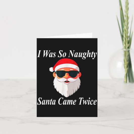 Came Twice Christmas Funny Naughty Dirty Raunchy G Kaart (Voorkant)