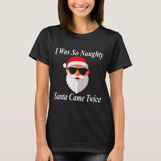 Came Twice Christmas Funny Naughty Dirty Raunchy G T-shirt (Voorkant)