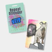 Camedian Herhaaldelijke Overtreder ID Badge (Voor- en achterkant)