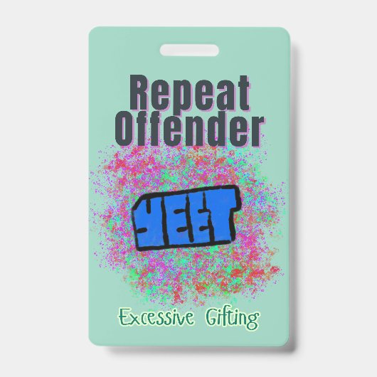 Camedian Herhalingsovertreder ID-badge Badge (Voorzijde)