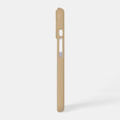 Camel aangepast monogram iPhone 16 hoesje (Linkerkant)