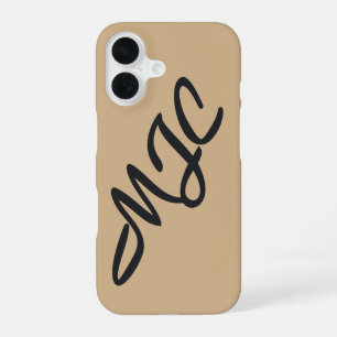 Camel aangepast monogram iPhone 16 hoesje
