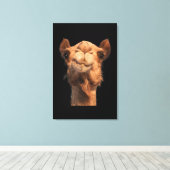 Camel Animal Face Canvas Afdruk (Insitu (Houten vloer))