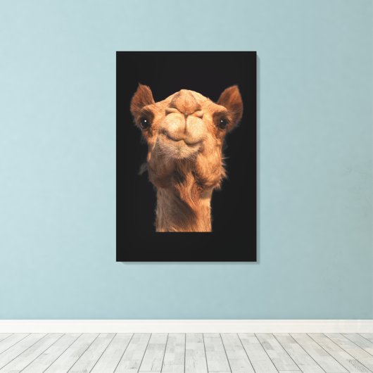Camel Animal Face Canvas Afdruk (Insitu (Houten vloer))