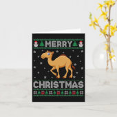 Camel Animal Mannen Vrouwen Kinder Lelijke Kersttr Kaart (Gele Bloem)