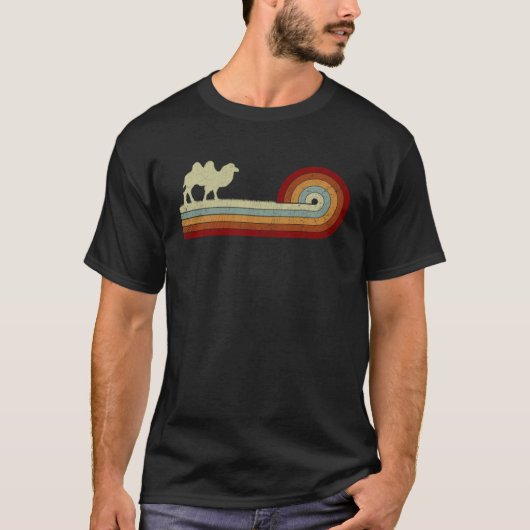 Camel Animal  Men Women Retro Style Distressed T-shirt (Voorkant)
