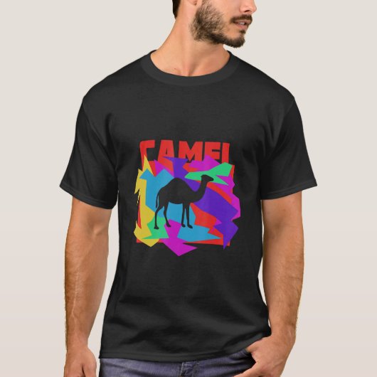 Camel Animal Mosaik Puzzle T-shirt (Voorkant)