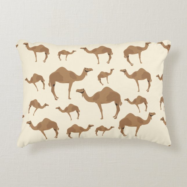 Camel Animal Pattern Accent Kussen (Voorkant)