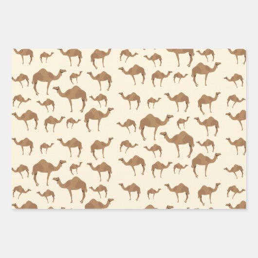 Camel Animal Pattern Inpakpapier Vel (Voorkant 3)