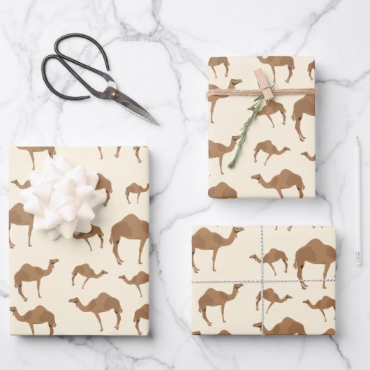 Camel Animal Pattern Inpakpapier Vel (Voorkant)