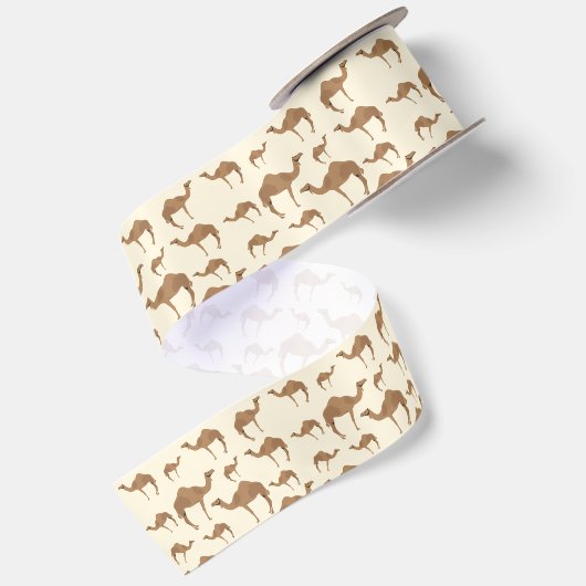 Camel Animal Pattern Satijnen Lint (Achterkant)