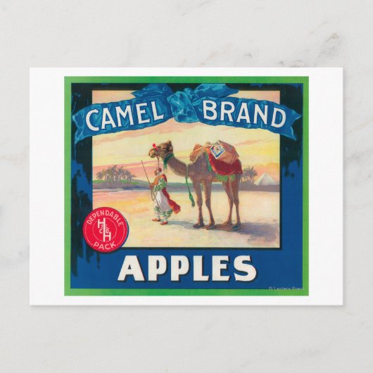 Camel Apple Label - staat Washington Briefkaart (Voorkant)